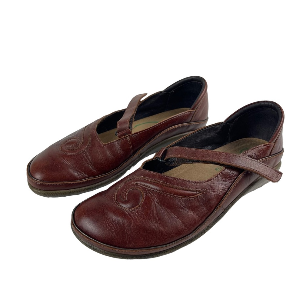 Women's Naot Matia Luggage Brown Leather Mary Jane Shoes Size 37 (US 6-6… - Picture 3 of 9